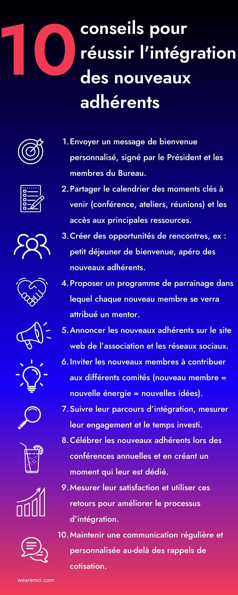 10 conseils pour réussir l'intégration des nouveaux adhérents 